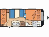 HOBBY 560 KMFE внутри автоприцепа - схема HOBBY 560 KMFE внутри автоприцепа - схема